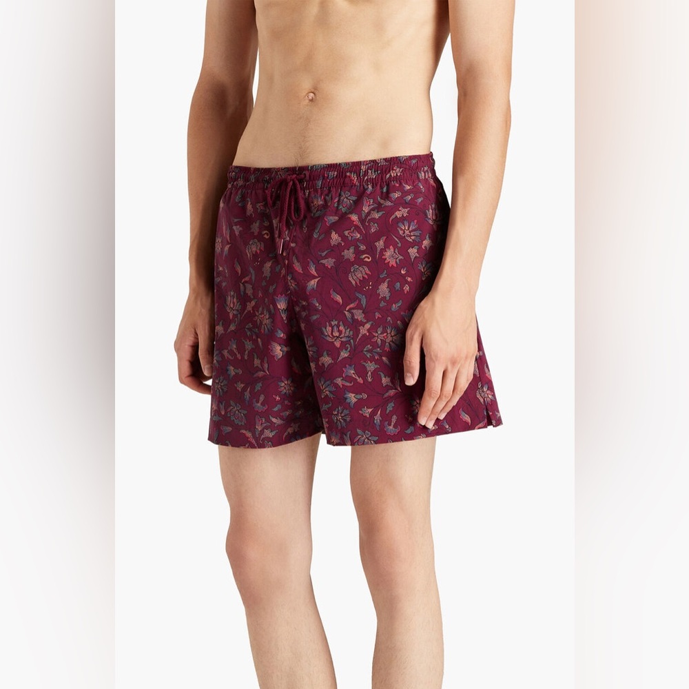 Zimmermann Men’s BURGUNDY BATIK Swim Shorts NWT Size 28